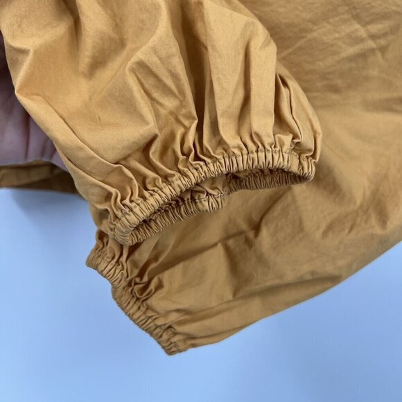 Anthropologie Sunday In Brooklyn Twist-Front V-Neck Blouse In Gold - Picture 10 of 13